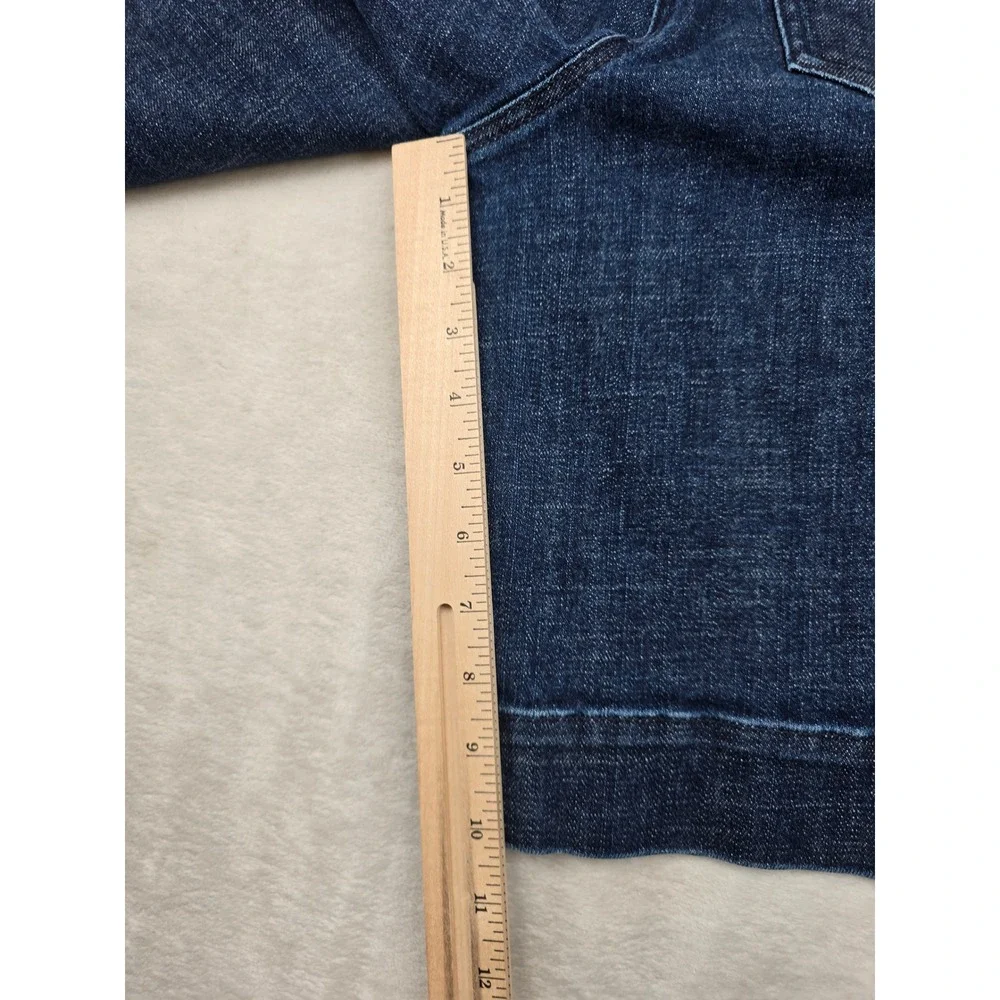 Talbots Denim Shorts Womens 4 Dark Wash Blue Jean Cotton Stretch Bermuda